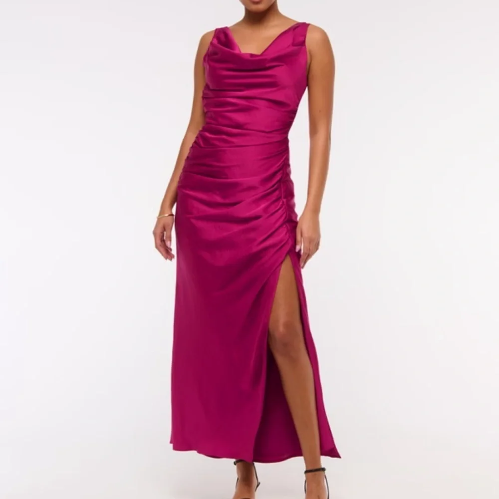 Abercrombie & Fitch NEW Cowl Neck Draped Maxi Dress small